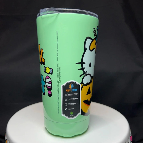Sanrio Hello Kitty Halloween Jack O Lantern Mint Green Trick Or Treat Tumbler - Picture 5 of 12